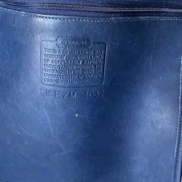 Coach HTF Rare Vintage Soho Navy Set - XXL Feed Duffle, Belted Swing+Pltd Wallet - Picture 7 of 10